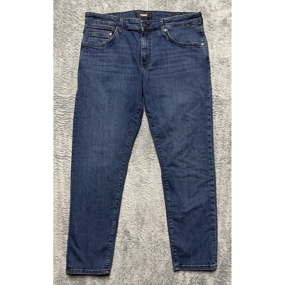 Mavi Jeans Mens 34x28 Blue Denim Jake Slim Leg Stretch Low Rise